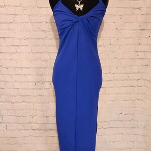 Elegant Strapless Royal Blue‎ Dress